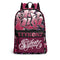 Graffiti Backpack 17 Inch Twill Leather feat Black Cherry | Hip - Hop Streetwear Bag - Stykonz Graffiti Streetwear