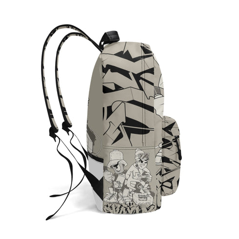 Graffiti Backpack 17 Inch Twill Leather feat Chromium | Hip - Hop Streetwear Bag - Stykonz Graffiti Streetwear