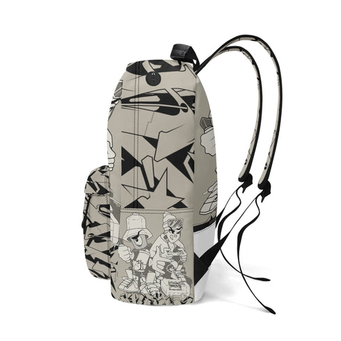 Graffiti Backpack 17 Inch Twill Leather feat Chromium | Hip - Hop Streetwear Bag - Stykonz Graffiti Streetwear