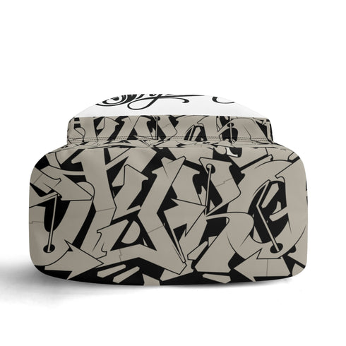 Graffiti Backpack 17 Inch Twill Leather feat Chromium | Hip - Hop Streetwear Bag - Stykonz Graffiti Streetwear