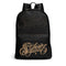 Graffiti Backpack 17 Inch Twill Leather feat Gold Scriptkonz | Hip - Hop Streetwear Bag - Stykonz Graffiti Streetwear