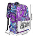 Graffiti Backpack 17 Inch Twill Leather feat Purple Wildstyle | Hip - Hop Streetwear Bag - Stykonz Graffiti Streetwear