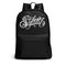 Graffiti Backpack 17 Inch Twill Leather feat Scriptkonz Stykonz BW - Stykonz Graffiti Streetwear