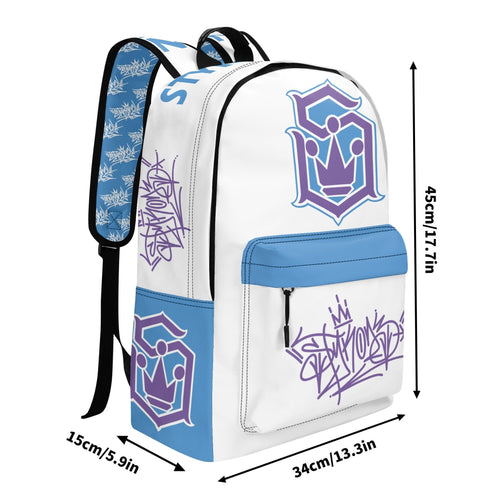 Graffiti Backpack 17 Inch Twill Leather feat Stykonz BP Style - Master Tag | Hip - Hop Streetwear Bag - Stykonz Graffiti Streetwear
