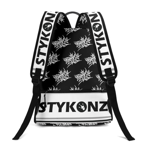 Graffiti Backpack 17 Inch Twill Leather feat Stykonz Style Master Tag | Hip - Hop Streetwear Bag - Stykonz Graffiti Streetwear