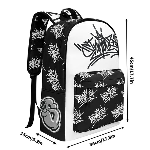 Graffiti Backpack 17 Inch Twill Leather feat Stykonz Style Master Tag | Hip - Hop Streetwear Bag - Stykonz Graffiti Streetwear