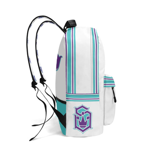 Graffiti Backpack 17 Inch Twill Leather feat Stykonz Turquoise Script | Hip - Hop Streetwear Bag - Stykonz Graffiti Streetwear