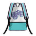Graffiti Backpack 17 Inch Twill Leather feat Stykonz Turquoise Script | Hip - Hop Streetwear Bag - Stykonz Graffiti Streetwear