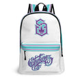 Graffiti Backpack 17 Inch Twill Leather feat Stykonz Turquoise Script | Hip - Hop Streetwear Bag - Stykonz Graffiti Streetwear