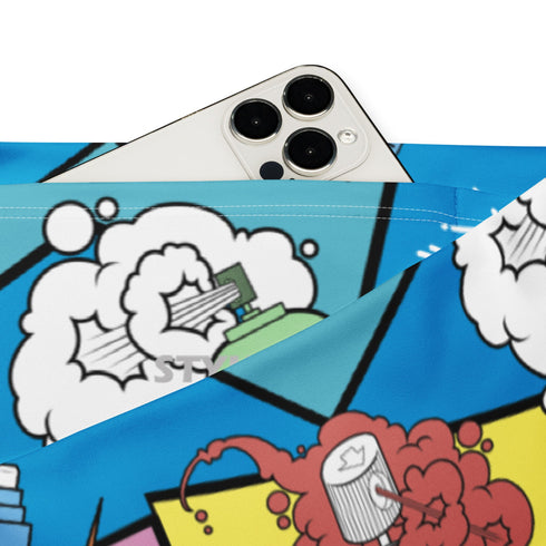 Graffiti Fleggings – 90s Elements | Hip - Hop Streetwear Flare Leggings - Stykonz Graffiti Streetwear