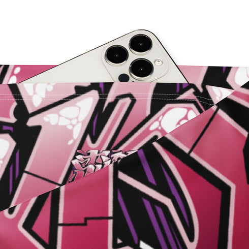 Graffiti Fleggings – Black Cherry | Hip - Hop Streetwear Flare Leggings - Stykonz Graffiti Streetwear