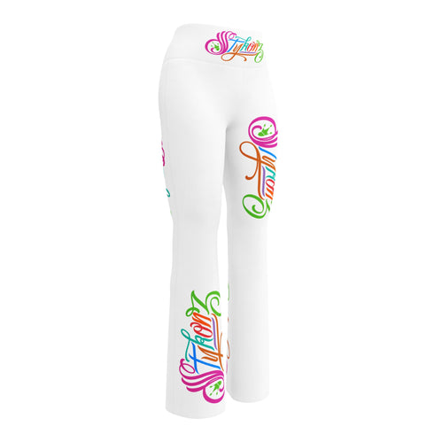 Graffiti Fleggings – Candy Scriptkonz | Hip - Hop Streetwear Flare Leggings - Stykonz Graffiti Streetwear