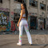 Graffiti Fleggings – Candy Scriptkonz | Hip - Hop Streetwear Flare Leggings - Stykonz Graffiti Streetwear