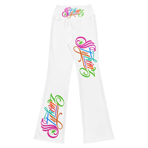 Graffiti Fleggings – Candy Scriptkonz | Hip - Hop Streetwear Flare Leggings - Stykonz Graffiti Streetwear