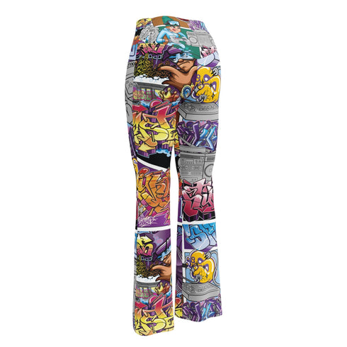 Graffiti Fleggings – Comic Stykonz 1 | Hip - Hop Streetwear Flare Leggings - Stykonz Graffiti Streetwear