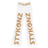 Graffiti Fleggings – Gold Stykonz Block | Hip - Hop Streetwear Flare Leggings - Stykonz Graffiti Streetwear