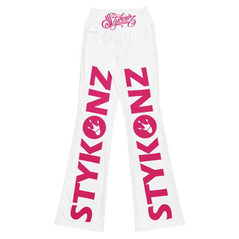 Graffiti Fleggings – Hot Pink Stykonz | Hip - Hop Streetwear Flare Leggings - Stykonz Graffiti Streetwear