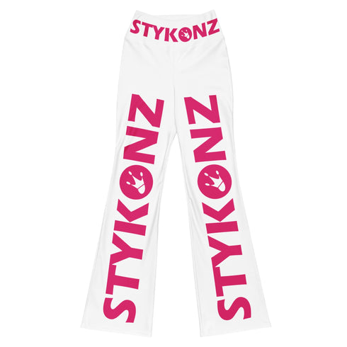 Graffiti Fleggings – Hot Pink Stykonz | Hip - Hop Streetwear Flare Leggings - Stykonz Graffiti Streetwear