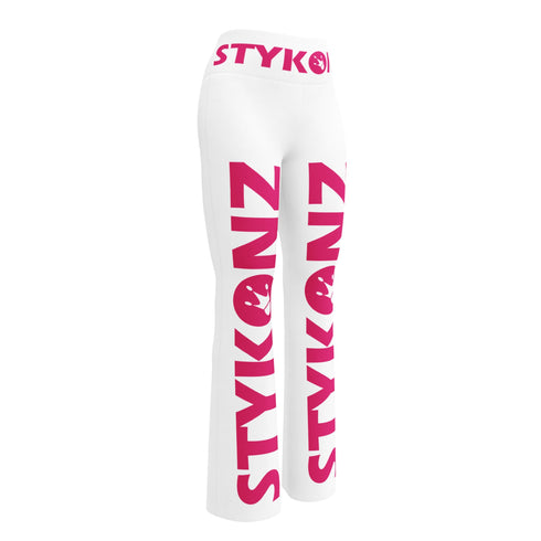 Graffiti Fleggings – Hot Pink Stykonz | Hip - Hop Streetwear Flare Leggings - Stykonz Graffiti Streetwear