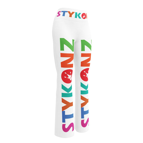Graffiti Fleggings – Stykonz Candy Block | Hip - Hop Streetwear Flare Leggings - Stykonz Graffiti Streetwear