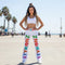 Graffiti Fleggings – Stykonz Candy Block | Hip - Hop Streetwear Flare Leggings - Stykonz Graffiti Streetwear