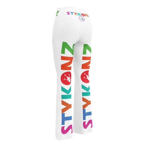 Graffiti Fleggings – Stykonz Candy Block | Hip - Hop Streetwear Flare Leggings - Stykonz Graffiti Streetwear
