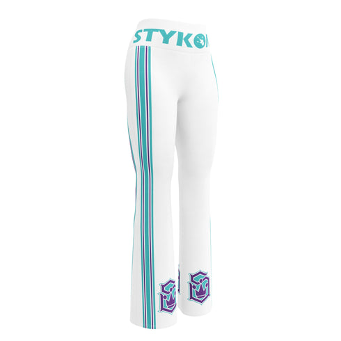Graffiti Fleggings – Stykonz Turquoise S - Kings Block | Hip - Hop Streetwear Flare Leggings - Stykonz Graffiti Streetwear