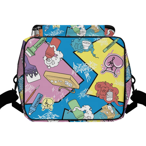 Graffiti Lunch Bag Picnic Bag Cooler Bag feat 90s Elements | Hip - Hop Streetwear Cooler Bag - Stykonz Graffiti Streetwear