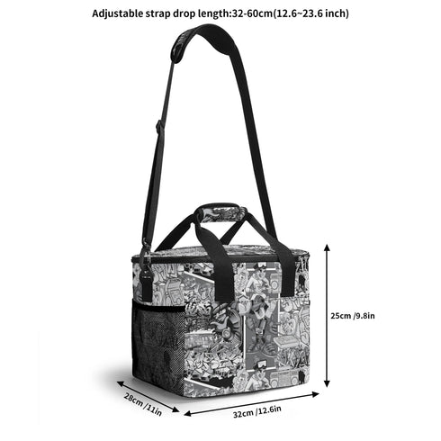 Graffiti Lunch Bag Picnic Bag feat BW Comic Stykonz | Hip - Hop Streetwear Cooler Bag - Stykonz Graffiti Streetwear