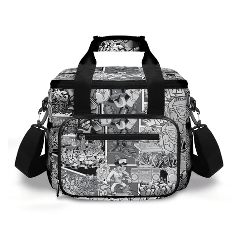 Graffiti Lunch Bag Picnic Bag feat BW Comic Stykonz | Hip - Hop Streetwear Cooler Bag - Stykonz Graffiti Streetwear