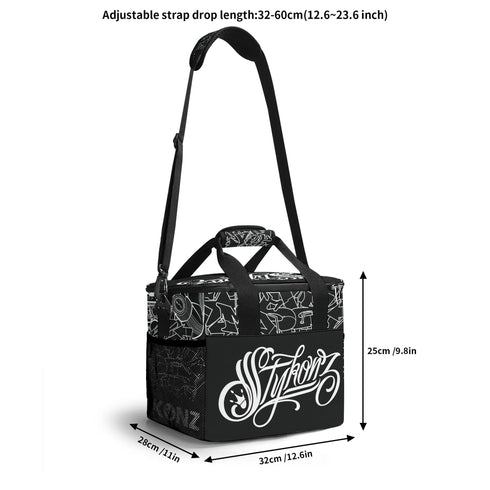 Graffiti Lunch Bag Picnic Bag feat BW Stykonz The Train Master | Hip - Hop Streetwear Cooler Bag - Stykonz Graffiti Streetwear