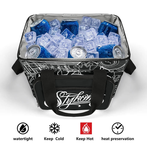 Graffiti Lunch Bag Picnic Bag feat BW Stykonz The Train Master | Hip - Hop Streetwear Cooler Bag - Stykonz Graffiti Streetwear