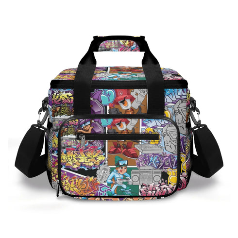 Graffiti Lunch Bag Picnic Bag feat Comic Stykonz | Hip - Hop Streetwear Cooler Bag - Stykonz Graffiti Streetwear