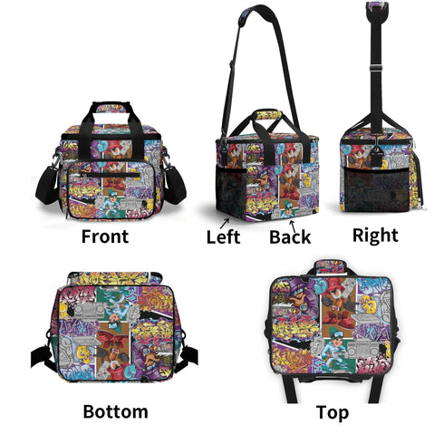 Graffiti Lunch Bag Picnic Bag feat Comic Stykonz | Hip - Hop Streetwear Cooler Bag - Stykonz Graffiti Streetwear