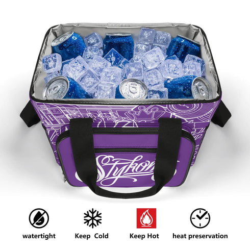 Graffiti Lunch Bag Picnic Bag feat Purpz Stykonz The Train Master | Hip - Hop Streetwear Cooler Bag - Stykonz Graffiti Streetwear