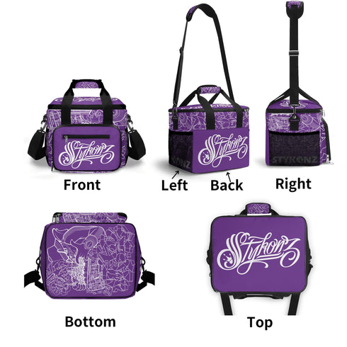 Graffiti Lunch Bag Picnic Bag feat Purpz Stykonz The Train Master | Hip - Hop Streetwear Cooler Bag - Stykonz Graffiti Streetwear