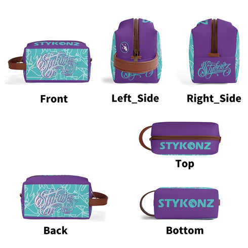 Graffiti Markers Bag Makeup Bag Travel Bag feat Stykonz Turquoise Mix Script - Stykonz Graffiti Streetwear