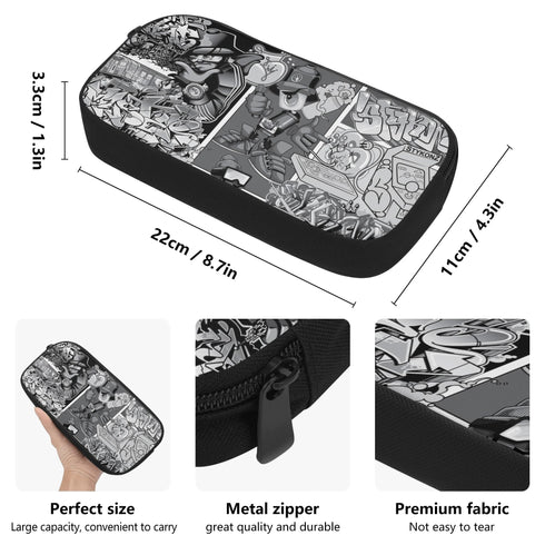 Graffiti Storage Case Markers Pencil Case - feat B&W Comic Stykonz | Hip - Hop Streetwear Accessories - Stykonz Graffiti Streetwear