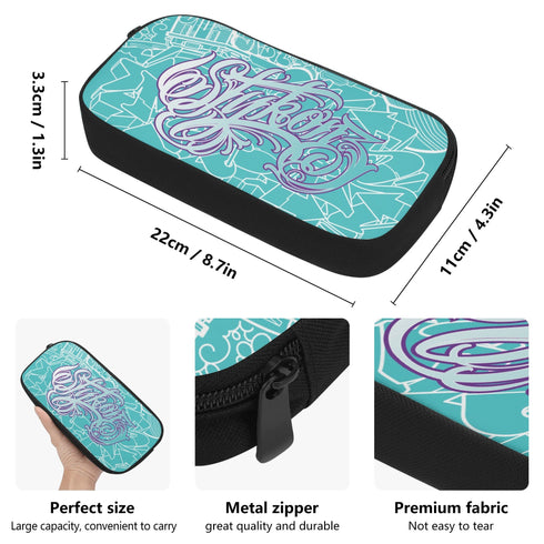 Graffiti Storage Case Markers Pencil Case - feat Turquoise Mix Script | Hip - Hop Streetwear Accessories - Stykonz Graffiti Streetwear