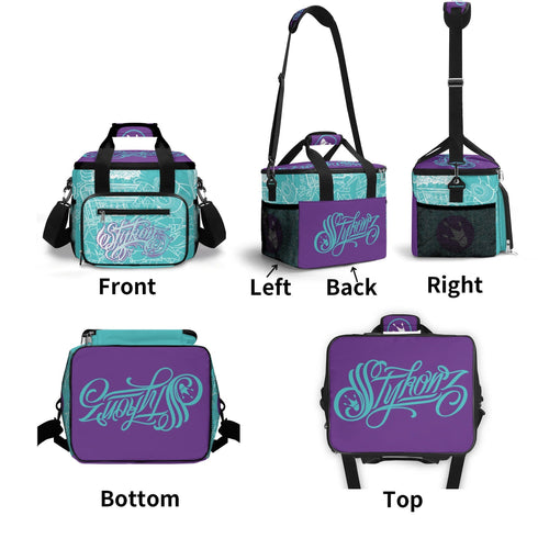Insulated Picnic Bag Leakproof Cooler Bag Lunch Bag feat Turquoise Stykonz The Train Master - Stykonz Graffiti Streetwear