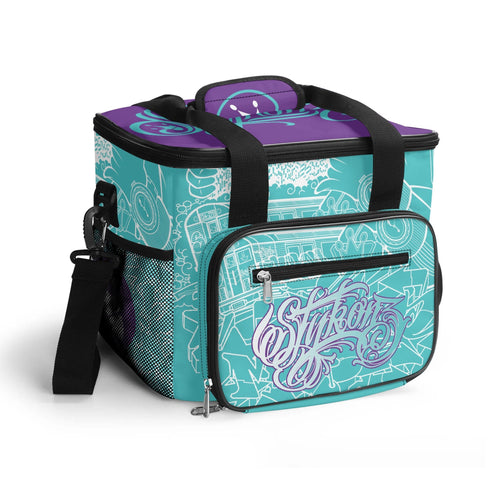 Insulated Picnic Bag Leakproof Cooler Bag Lunch Bag feat Turquoise Stykonz The Train Master - Stykonz Graffiti Streetwear