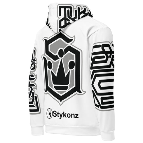 Men’s Graffiti AOP Hoodie – Stykonz BW Style - Master Tag | Hip - Hop Streetwear Hoodie - Stykonz Graffiti Streetwear