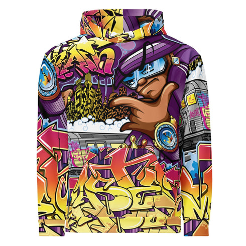Men’s Graffiti AOP Hoodie – The Train Master NY Wildstyle | Hip - Hop Streetwear Hoodie - Stykonz Graffiti Streetwear