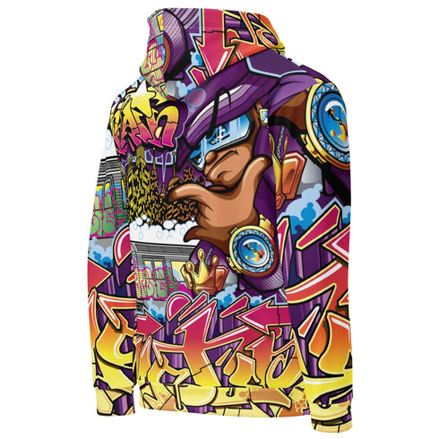 Men’s Graffiti AOP Hoodie – The Train Master NY Wildstyle | Hip - Hop Streetwear Hoodie - Stykonz Graffiti Streetwear