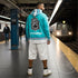 Men’s Graffiti AOP Hoodie – Turquoise S - Kingz Crown Calli - Graff | Hip - Hop Streetwear Hoodie - Stykonz Graffiti Streetwear