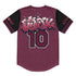 Men’s Graffiti Baseball Jersey – Black Cherry | Hip - Hop Streetwear Jersey - Stykonz Graffiti Streetwear