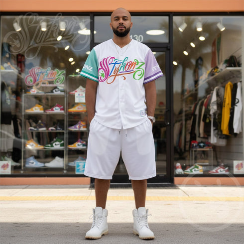 Men’s Graffiti Baseball Jersey – Candy | Hip - Hop Streetwear Jersey - Stykonz Graffiti Streetwear
