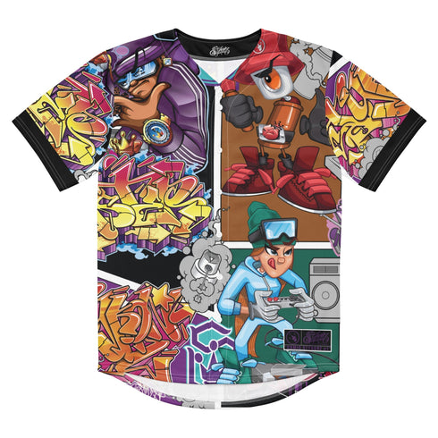 Men’s Graffiti Baseball Jersey – Comic Stykonz 1 | Hip - Hop Streetwear Jersey - Stykonz Graffiti Streetwear