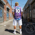 Men’s Graffiti Baseball Jersey – Purple Wildstyle | Hip - Hop Streetwear Jersey - Stykonz Graffiti Streetwear