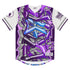 Men’s Graffiti Baseball Jersey – Purple Wildstyle | Hip - Hop Streetwear Jersey - Stykonz Graffiti Streetwear